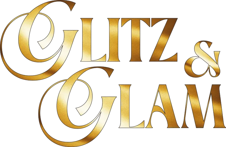 Glitz & Glam Text logo in gold